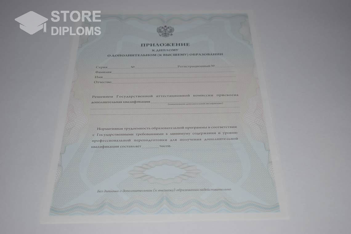 Приложение к Диплому МВА период выдачи 2011-2024 Санкт-Петербург